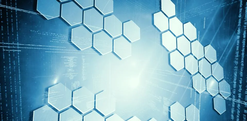 Composite image of illustration of virtual data Stock Illustration