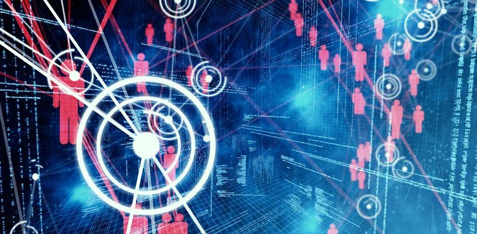 Composite image of illustration of virtual data Stock Illustration