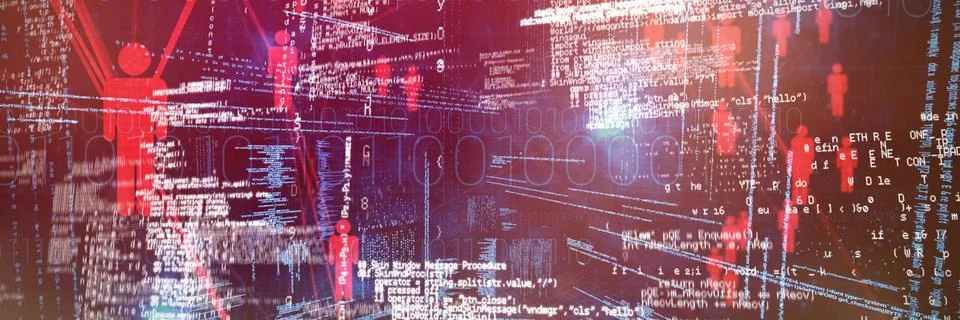 Composite image of illustration of virtual data Stock Illustration