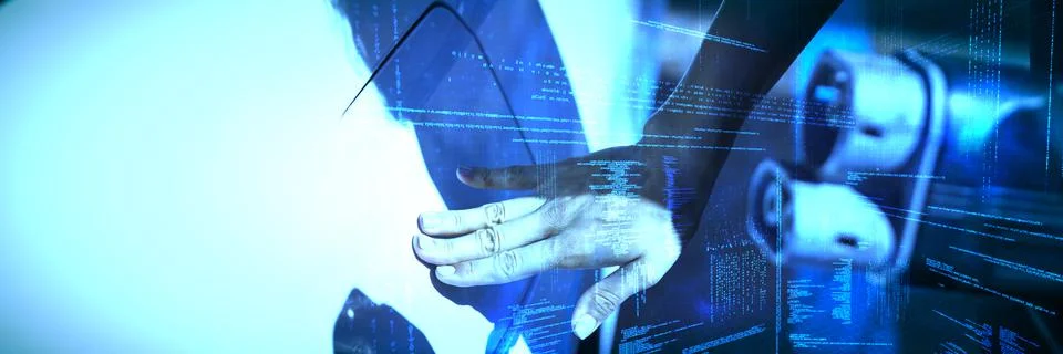 Composite image of illustration of virtual data Stock Photos