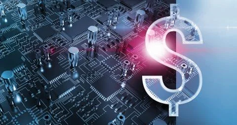 Composite image of illustrative image of dollar sign Stock Photos