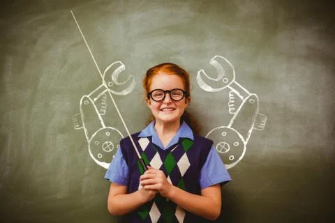 Composite image of illustrative image of hand tool Fotos Stock
