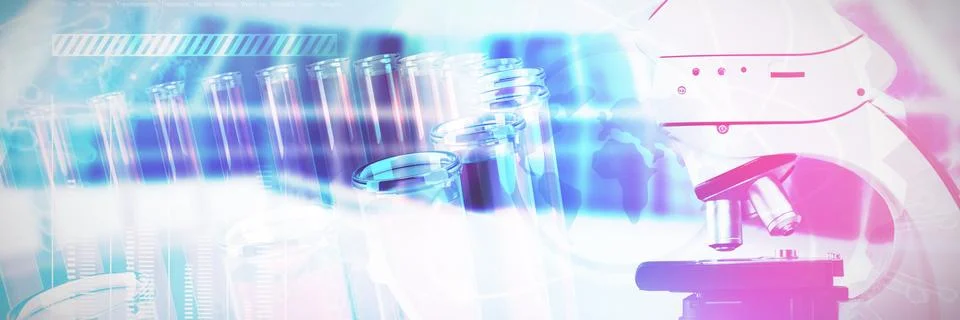 Composite image of image of atom interface Illustrazione stock