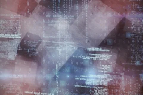 Composite image of image of data Stock Illustration