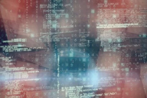 Composite image of image of data Illustrazione stock