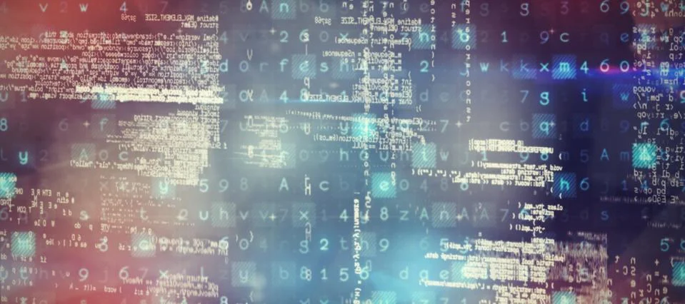 Composite image of image of data Illustrazione stock