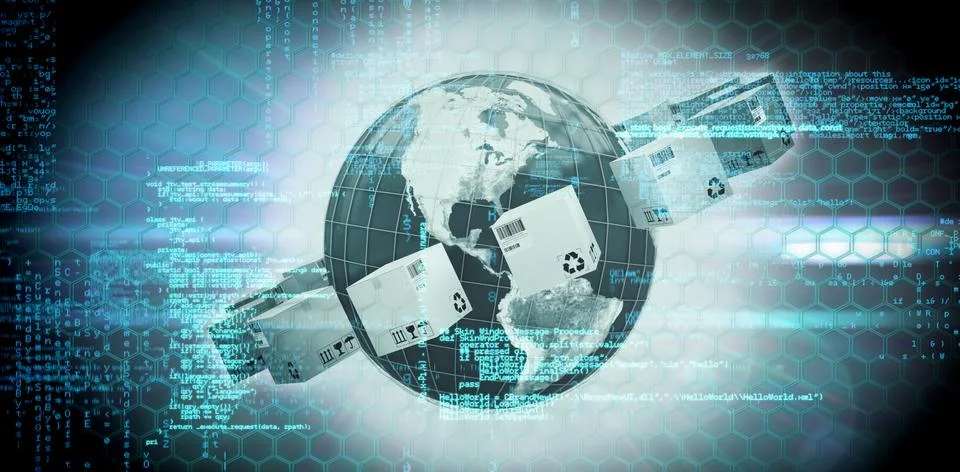 Composite image of image of data 스톡 일러스트