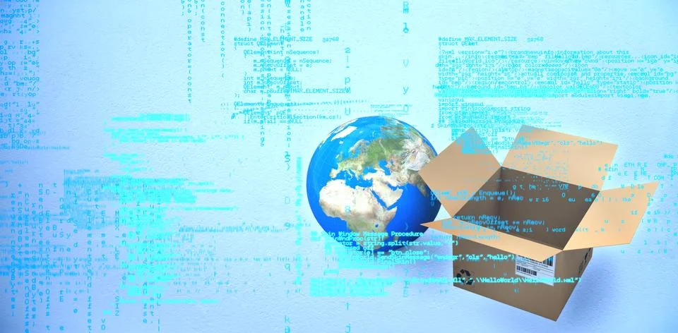 Composite image of image of data 스톡 일러스트