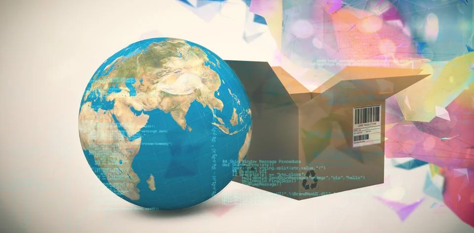 Composite image of image of data Illustrazione stock