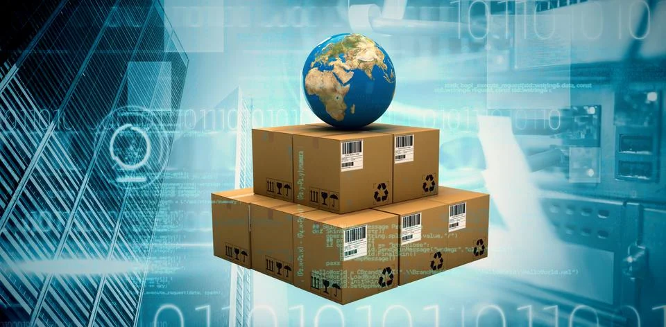 Composite image of image of data Stockillustratie