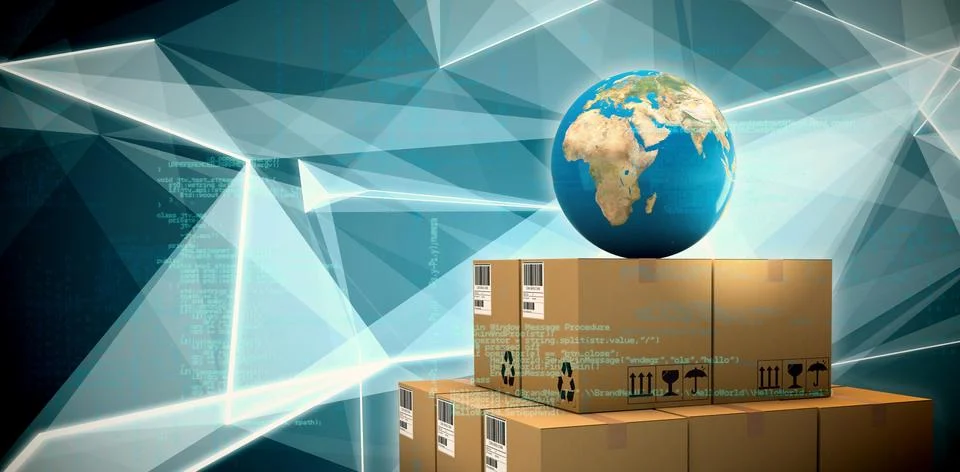 Composite image of image of data Stock Illustration