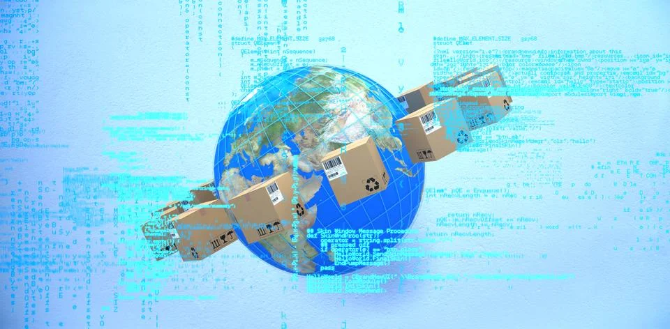 Composite image of image of data Illustrazione stock