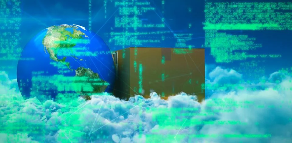 Composite image of image of data Illustrazione stock