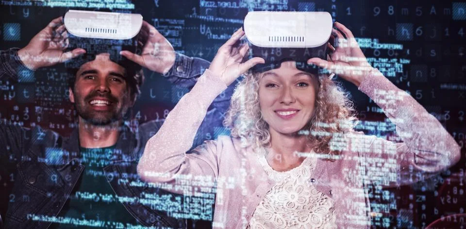 Composite image of image of data Foto stock