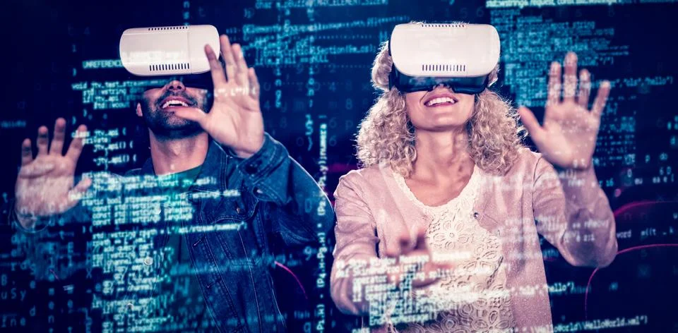 Composite image of image of data Foto stock