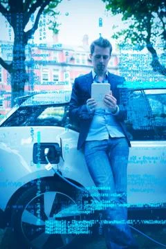 Composite image of image of data Foto stock