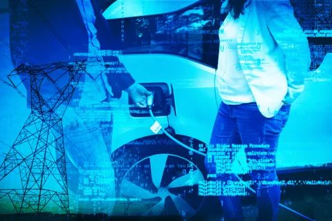 Composite image of image of data Stock Photos