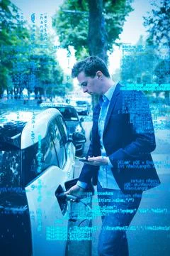 Composite image of image of data Stock Photos