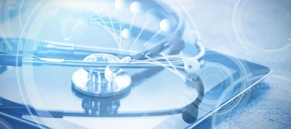 Composite image of image of molecules interface Stock Photos