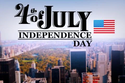 Composite image of independence day graphic Illustrazione stock