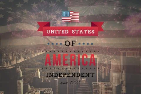 Composite image of independence day graphic Illustrazione stock