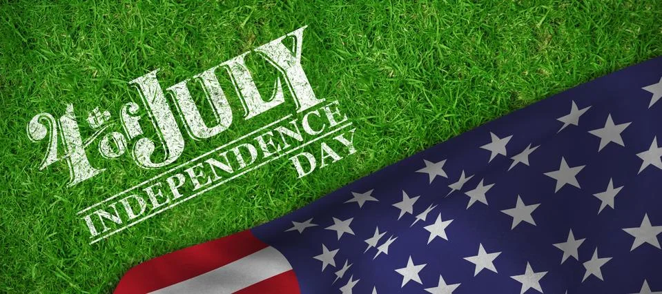 Composite image of independence day text against white background 写真素材