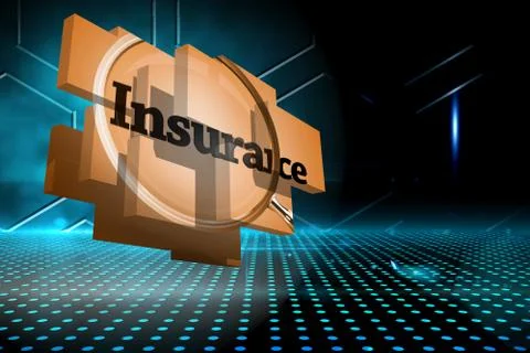 Composite image of insurance on abstract screen Stock Illustration