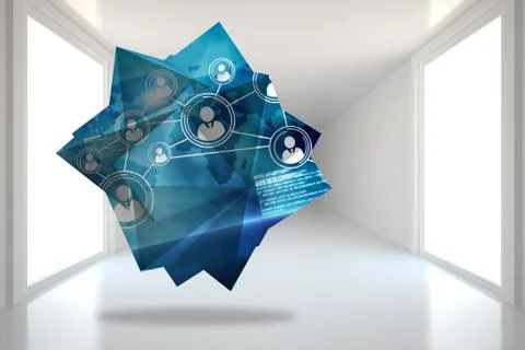Composite image of interface on abstract screen 스톡 일러스트