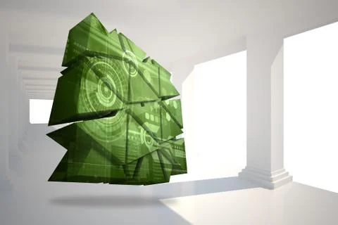 Composite image of interface on abstract screen Stockillustratie