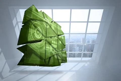 Composite image of interface on abstract screen 스톡 일러스트