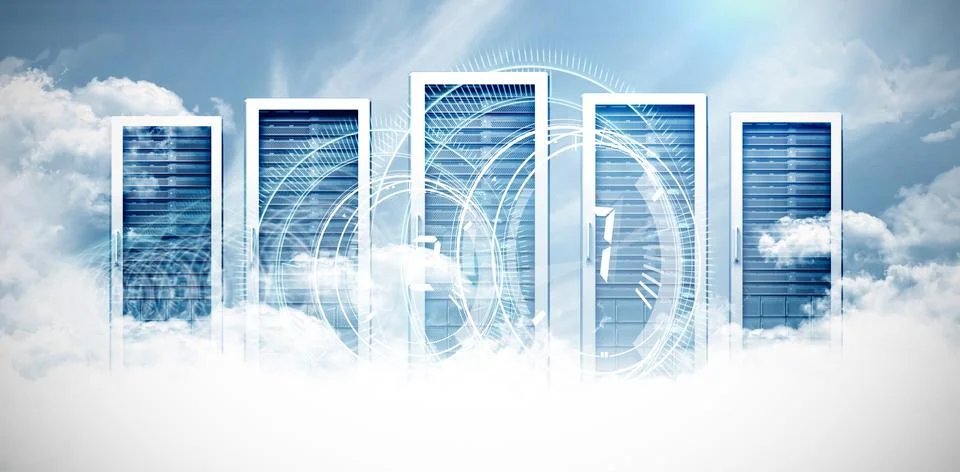 Composite image of interface dial countdown with blue background Free Stock Illustration