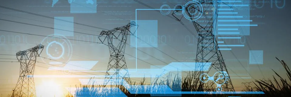 Composite image of interface Stockfoto's