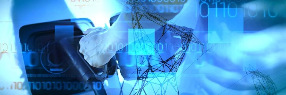 Composite image of interface Stockfoto's