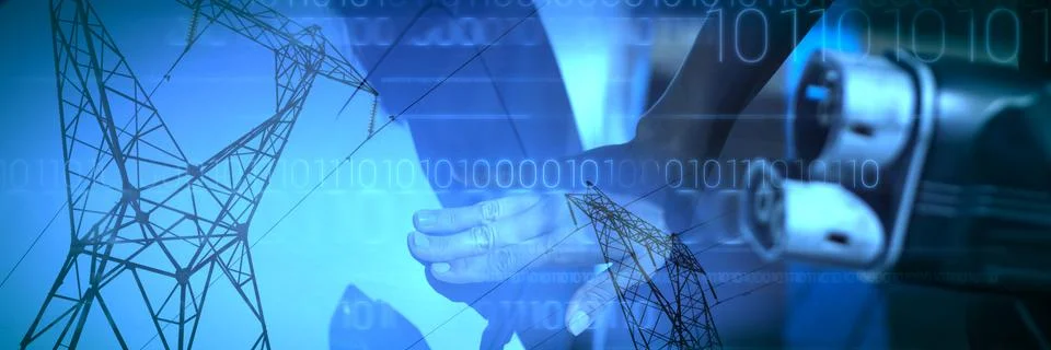 Composite image of interface Stockfoto's