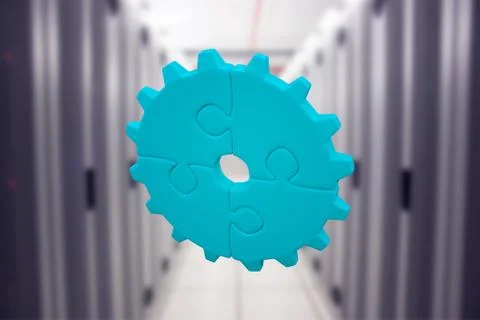 Composite image of jigsaw circle Illustrazione stock