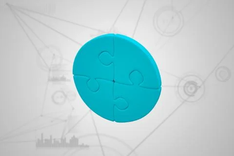 Composite image of jigsaw circle Stock Illustration