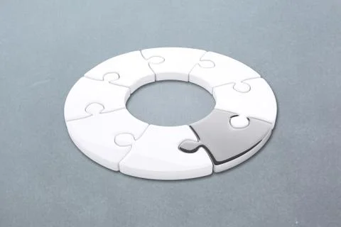 Composite image of jigsaw circle Stock Illustration
