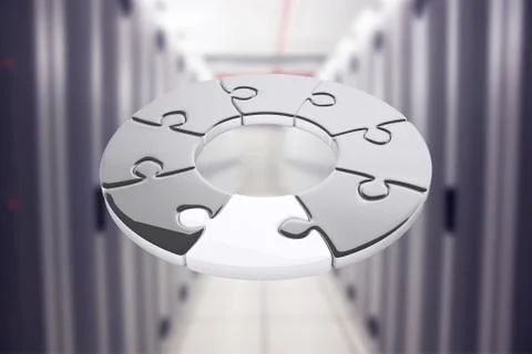 Composite image of jigsaw circle Stock Illustration