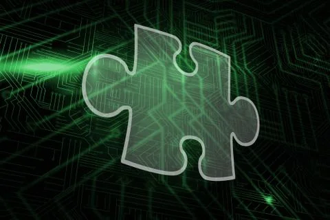 Composite image of jigsaw piece 스톡 일러스트