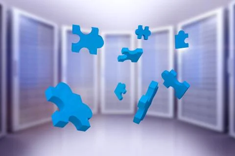Composite image of jigsaw pieces Stockillustratie