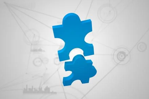 Composite image of jigsaw pieces Stock Illustration
