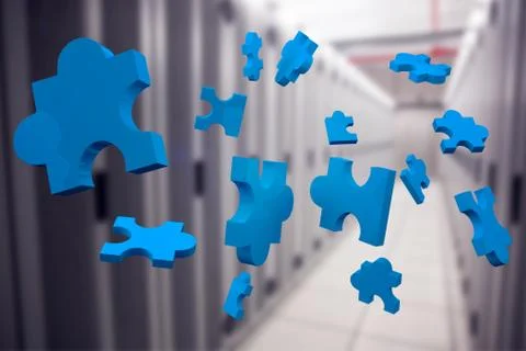 Composite image of jigsaw pieces 库存插图