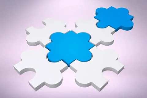 Composite image of jigsaw pieces Stock Illustration