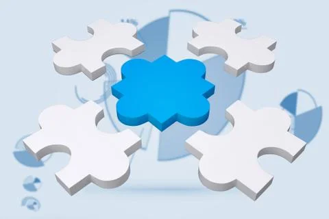 Composite image of jigsaw pieces Stock Illustration