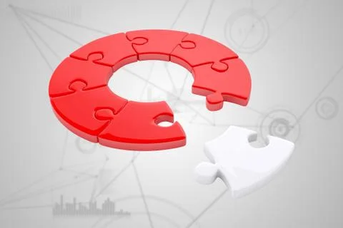 Composite image of jigsaw puzzle Stock Illustration