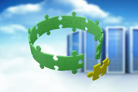 Composite image of jigsaw puzzle 스톡 일러스트