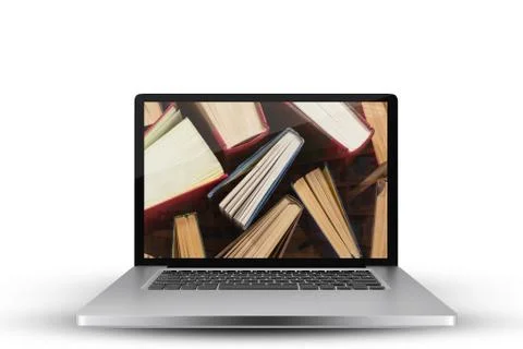Composite image of laptop with with screen Foto stock