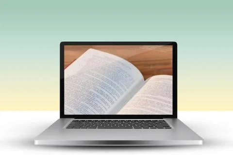 Composite image of laptop with with screen Foto stock