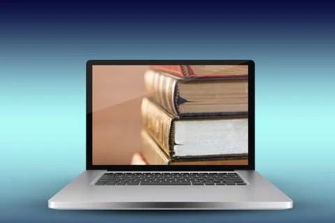 Composite image of laptop with with screen Foto stock