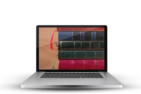 Composite image of laptop with with screen Foto stock